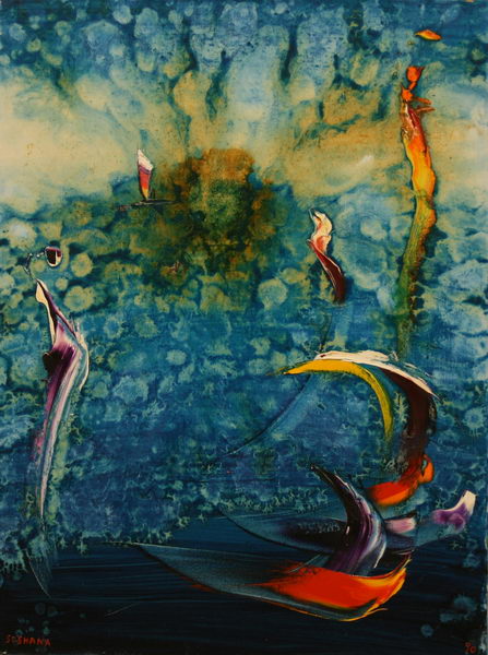 Stormy Sea IV. (1990) | Acryl on Canvas | 80 x 60 cm