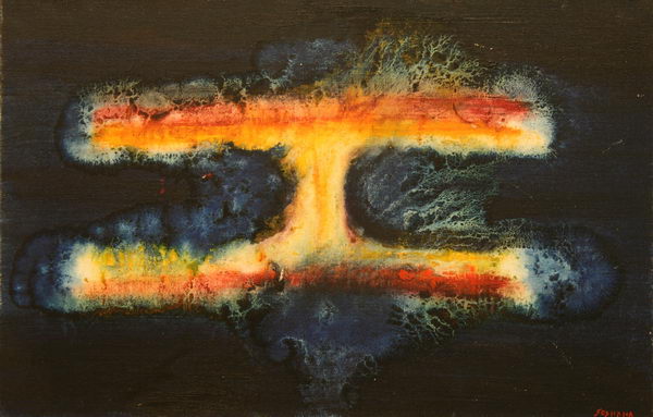 Atomic Explosion I. (1970) | Oil on Canvas | 65 x 100 cm