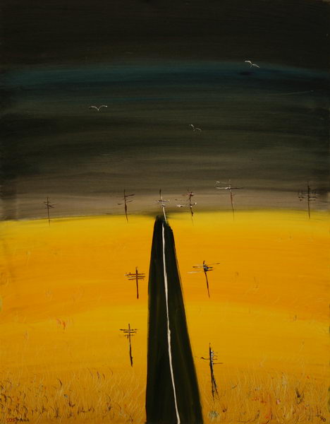Road (1990) | Acryl on Canvas | 90 x 70 cm