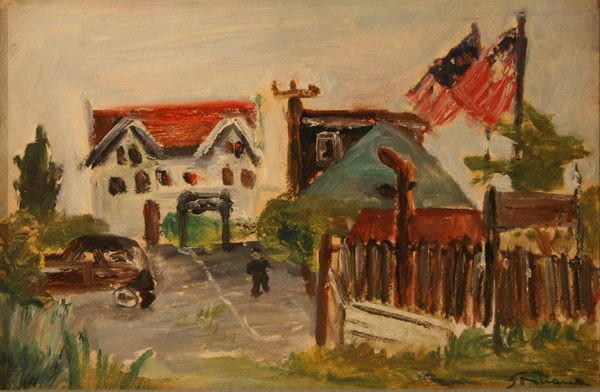 Cop (1944) | Oil on Cardboard | 25 x 38 cm