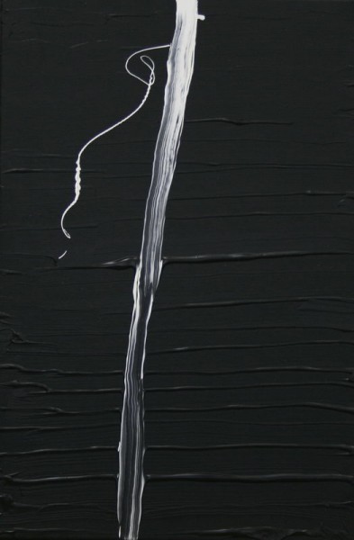 White Lines on Black II. (2008) | Acryl on Canvas | 60 x 40 cm