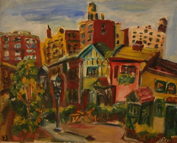 Old Street in NY City (1943) | Oil on Canvas | 41 x 50 cm